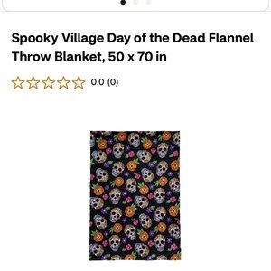 Day of the Dead Flannel Throw Blanket